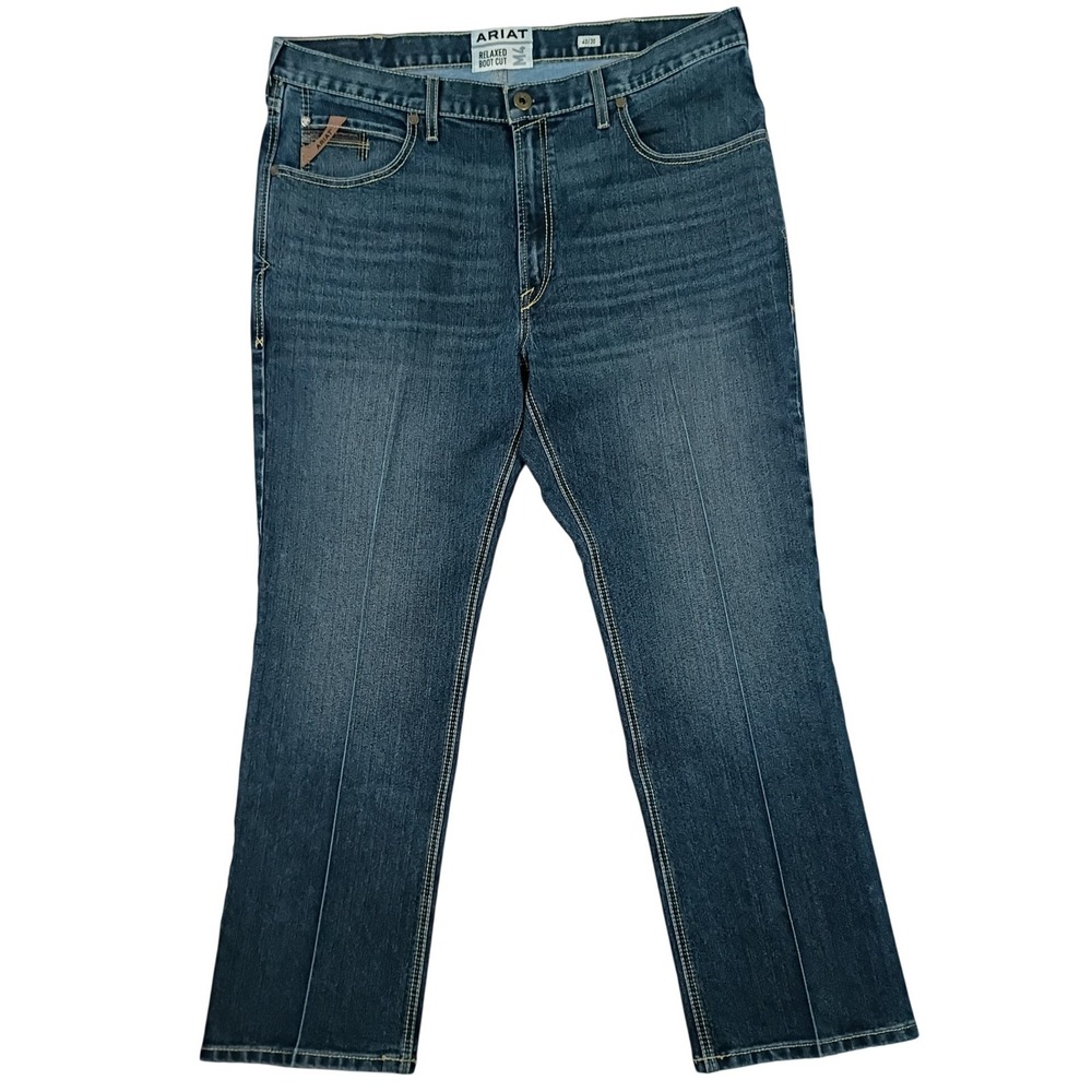 Ariat M4 Derek Bootcut Jeans Mens 40x30 Blue Relaxed Fit Western Denim